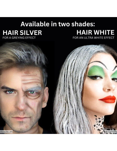 Tinte de Cabello Blanco Lavable Mehron 133 ml - Profesional