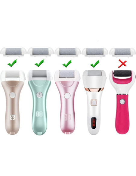 3 Cabezas de Rodillo de Reemplazo Crevauh para Pedicura