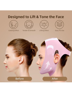 Correa Facial Reutilizable V-Line YUMO para Dormir y Yoga 2