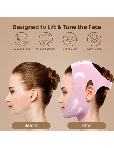 Correa Facial Reutilizable V-Line YUMO para Dormir y Yoga
