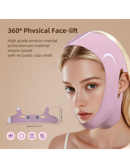 Correa Facial Reutilizable V-Line YUMO para Dormir y Yoga