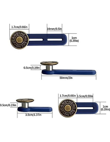 Extensores de Cintura Geettcaifu 6PCS para Pantalones