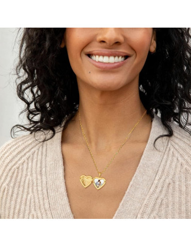 Collar Locket Corazón Personalizado Custom4U con Foto 50.8 cm