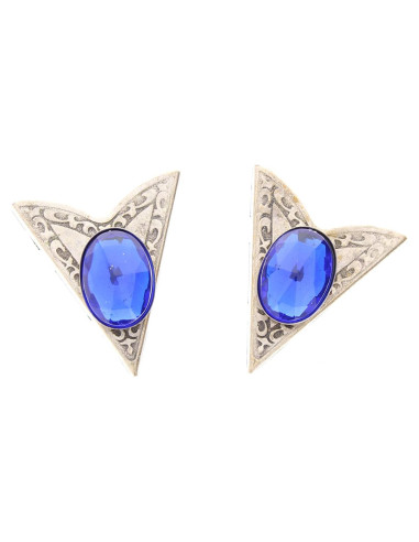 Puntas de Collar Acrílico Verde HHH - Acabado Plateado Unisex