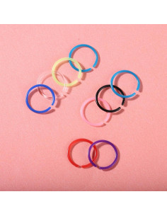 16 Anillos Nasales de Resina Coloridos 9mm Alrhso 2