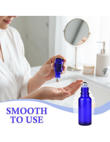 Botellas de vidrio azul 30ml ASTRAQLE 3PCS con rodillo