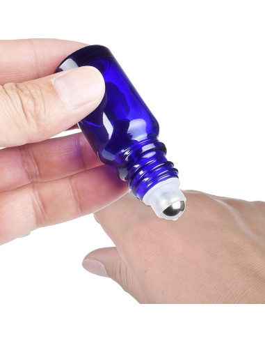 Botellas de vidrio azul 30ml ASTRAQLE 3PCS con rodillo