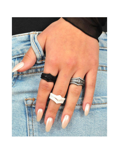 Anillos de Silicona Rinfit para Mujeres - Boda y Moda - Plata