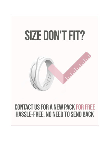 Anillos de Silicona Rinfit para Mujeres - Boda y Moda - Plata