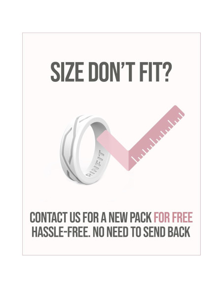 Anillos de Silicona Rinfit para Mujeres - Boda y Moda - Plata