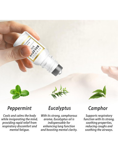 Roll On Aceite Esencial Breathe Easy New Miuz 10ml Menta Eucalipto