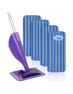 Paquete de 4 Almohadillas Reutilizables Hakfhsd para Swiffer Wet Jet 32x17cm