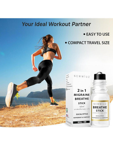 Roll On Aceite Esencial Breathe Easy New Miuz 10ml Menta Eucalipto