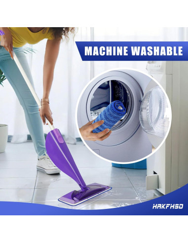 Paquete de 4 Almohadillas Reutilizables Hakfhsd para Swiffer Wet Jet 32x17cm