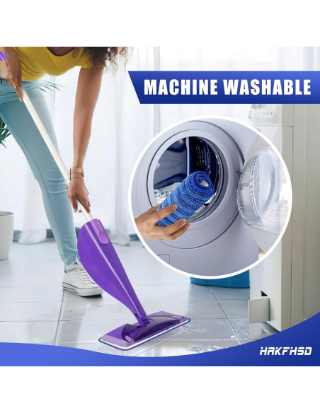 Paquete de 4 Almohadillas Reutilizables Hakfhsd para Swiffer Wet Jet 32x17cm