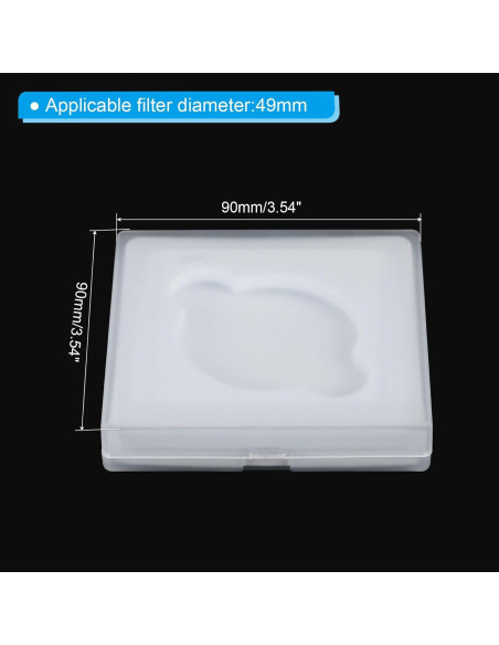 Funda para Filtros de Lente 49mm PATIKIL - 2 Piezas Impermeable