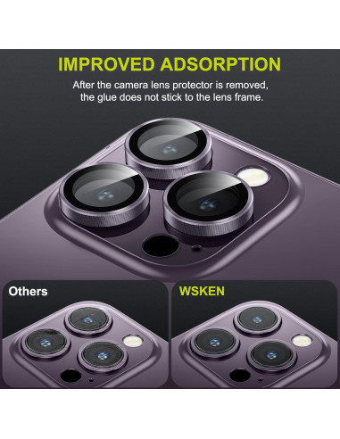 Protector de Lente de Cámara WSKEN para iPhone 14 Pro Max/Pro