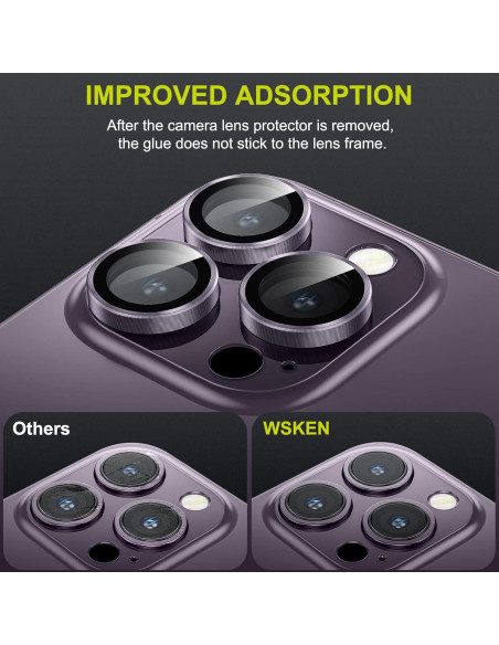 Protector de Lente de Cámara WSKEN para iPhone 14 Pro Max/Pro