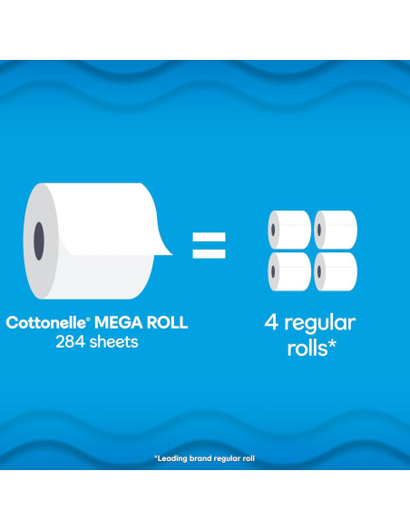 Papel Higiénico Cottonelle Ultra Clean Mega 6 Rollos 284 Hojas