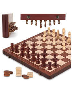 Juego de Ajedrez Magnético Happyramid 39.1 cm Portátil Madera