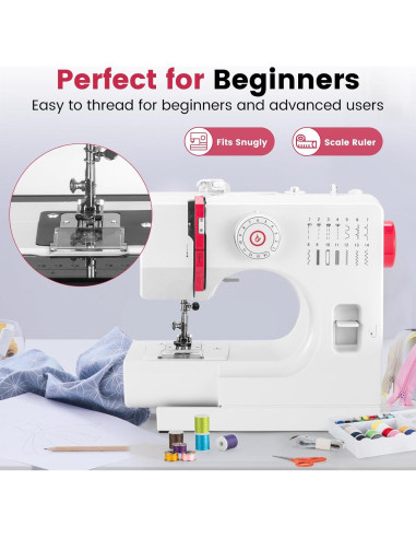 Máquina de Coser BUXFMHT 728 Mini Portátil 14 Patrones