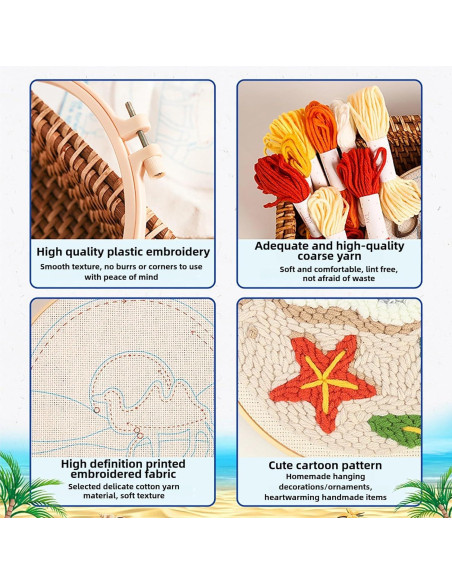 Kit de Punch Needle Genérico 20 cm para Principiantes DIY