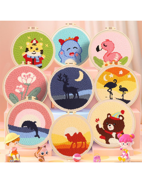 Kit de Punch Needle Genérico 20 cm para Principiantes DIY