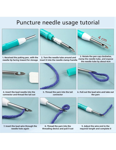 Kit de Punch Needle Genérico 20 cm para Principiantes DIY