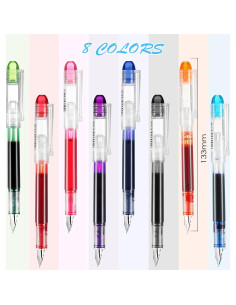 Juego de 40 Plumas Fuente Desechables Laumoi - Punta Extra Fina 2