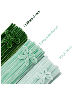 Limpiapipas Chenille Verde Pastel 300 Piezas 30.48 cm 2