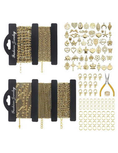 Kit de Fabricación de Joyería Ecoofor Oro 14K 5 Rollos 16.6 Pies