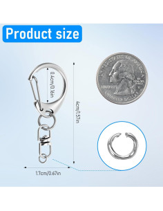 50 Cierres de Garra de Langosta Classicseali Plata 4cm 2