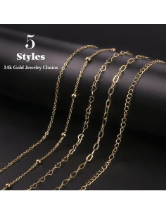 Kit de Fabricación de Joyería Ecoofor Oro 14K 5 Rollos 16.6 Pies 2