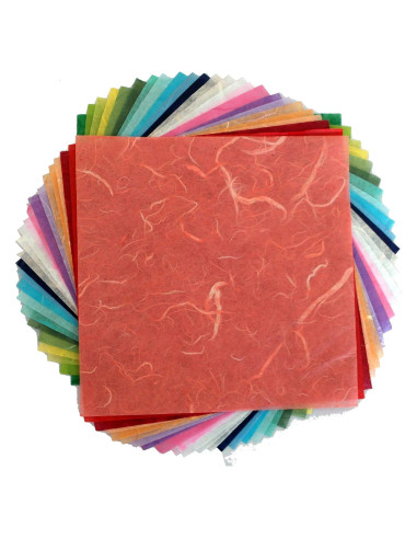 100 Hojas Papel de Origami Cuadrado 15x15 cm MulberryPaperStock