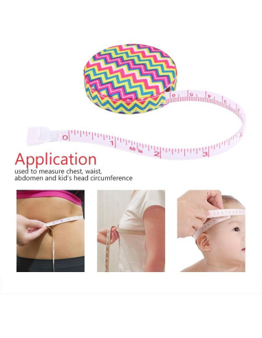 Cinta Métrica Retráctil Yosoo 150cm Doble Cara Suave 4pcs