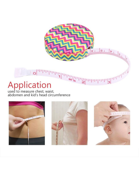 Cinta Métrica Retráctil Yosoo 150cm Doble Cara Suave 4pcs