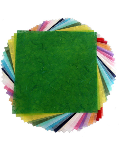 100 Hojas Papel de Origami Cuadrado 15x15 cm MulberryPaperStock