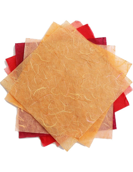 100 Hojas Papel de Origami Cuadrado 15x15 cm MulberryPaperStock