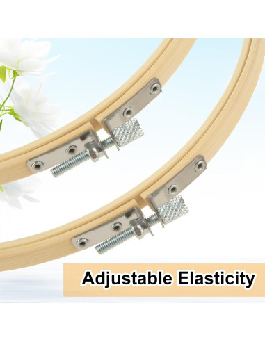 Aros de Bordado EATHEATY 20 Juegos 15 cm Bambú Ajustables