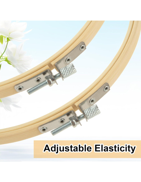Aros de Bordado EATHEATY 20 Juegos 15 cm Bambú Ajustables