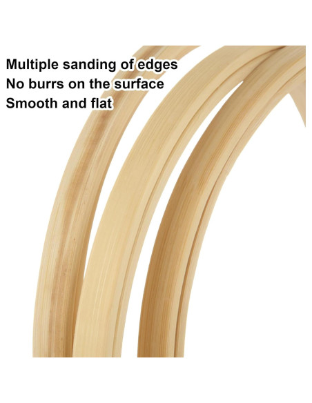 Aros de Bordado EATHEATY 20 Juegos 15 cm Bambú Ajustables