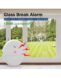 Sensor de Ruptura de Vidrio Wsdcam Inalámbrico 125dB 2