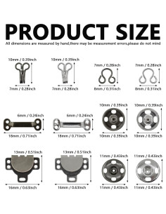 100 Pares Ganchos y Ojos de Costura BDS-HOME - Cobre 2