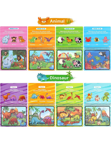Libros de Colorear con Agua Kesote - 2 Pack para Niños