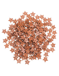 200 Botones de Madera en Forma de Estrella Ymapinc - Marrón