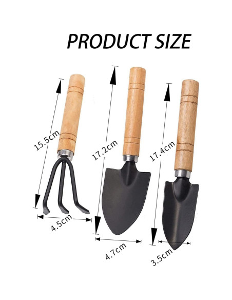 Juego de Herramientas de Jardín Mini DIMROM GTS-3 3 Piezas