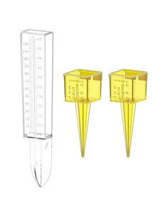 Medidor de Lluvia 3 Pcs Easecos, Plástico, 12.7 cm y 3.81 cm