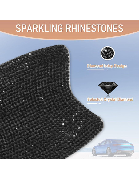 10 PCS Protector de Manija de Puerta Zmoso Brillante Negro