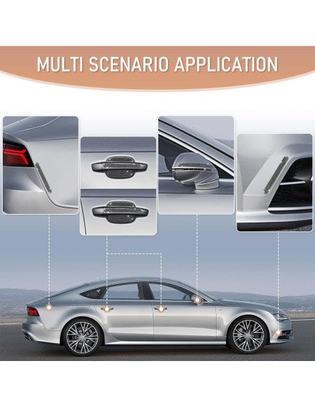 10 PCS Protector de Manija de Puerta Zmoso Brillante Negro