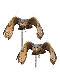 Búhos Falsos Vicsiyi para Ahuyentar Pájaros - Paquete de 2